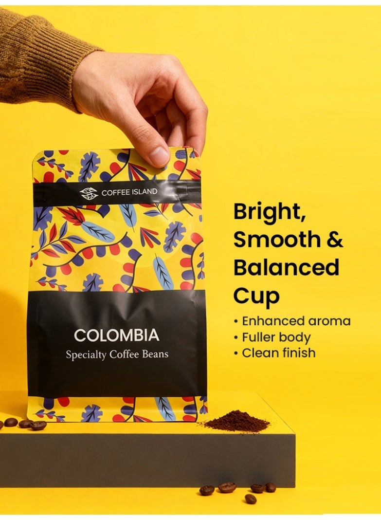 Tealand “Coffee Island” Colombia Specialty Coffee, 100% Arabica Beans, Medium Roast, Chocolate, Nuts, Herbs, Fruit, Citrusy Acidity Profile, SCA Score 85+, 250 Gram - Image 4